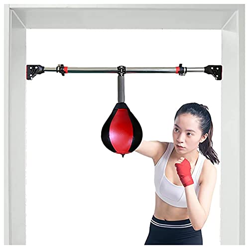 Speed Boxing Ball zum Stressabbau Blitzschnelles tragbares Boxsack-Set mit verstellbarem Ständer für Boxtraining/Workout (rot) von Begonial