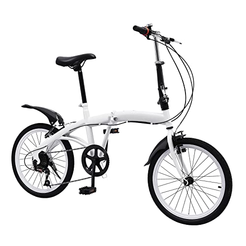 Begoniape 20 Zoll Fahrrad, V-Brake Ergonomisches klappräder mit 7 Gang Schaltung, Weiß Karbonstahl 90 KG Belastbarkeit klapprad Fahrräder, Klappfahrrad für Kinder Erwachsene Begoniape 20 Zoll Fahrrad, V-Brake Ergonomisches klappräder mit 7 Gang Schaltung, Weiß Karbonstahl 90 KG Belastbarkeit klapprad Fahrräder, Klappfahrrad für Kinder Erwachsene von Begoniape