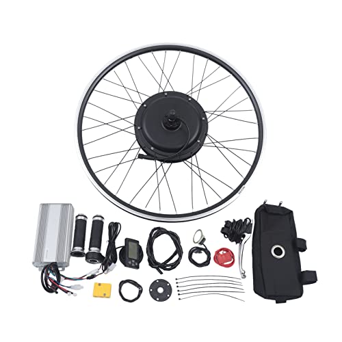 Begoniape 28 Zoll E-Bike Umbausatz Elektrofahrrad Hinterrad Conversion Kit Aluminium Hub Umbausatz Electric Bicycle Motor 48V 1500W von Begoniape