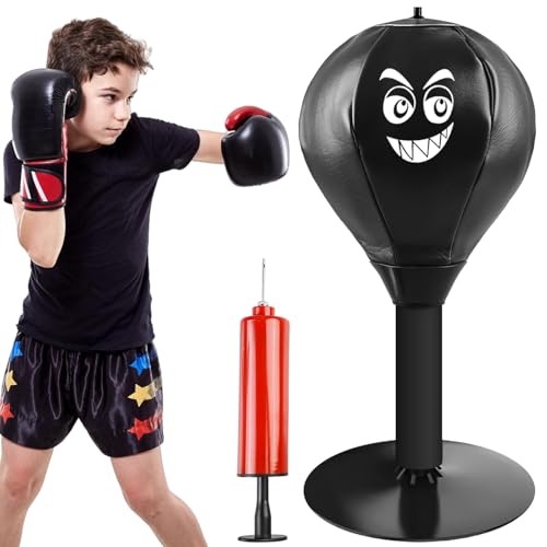 Behogan Punchingball Tisch: Büro Punchingball, Mini boxsack mit Saugnapf und Luftpumpe, Funpunch Rage Bag, Punching Ball Set, Tisch Boxsack, Mini-Boxball, Desktop-Boxsack für Chef, Kollegen, Freunde Behogan Punchingball Tisch: Büro Punchingball, Mini boxsack mit Saugnapf und Luftpumpe, Funpunch Rage Bag, Punching Ball Set, Tisch Boxsack, Mini-Boxball, Desktop-Boxsack für Chef, Kollegen, Freunde von Behogan