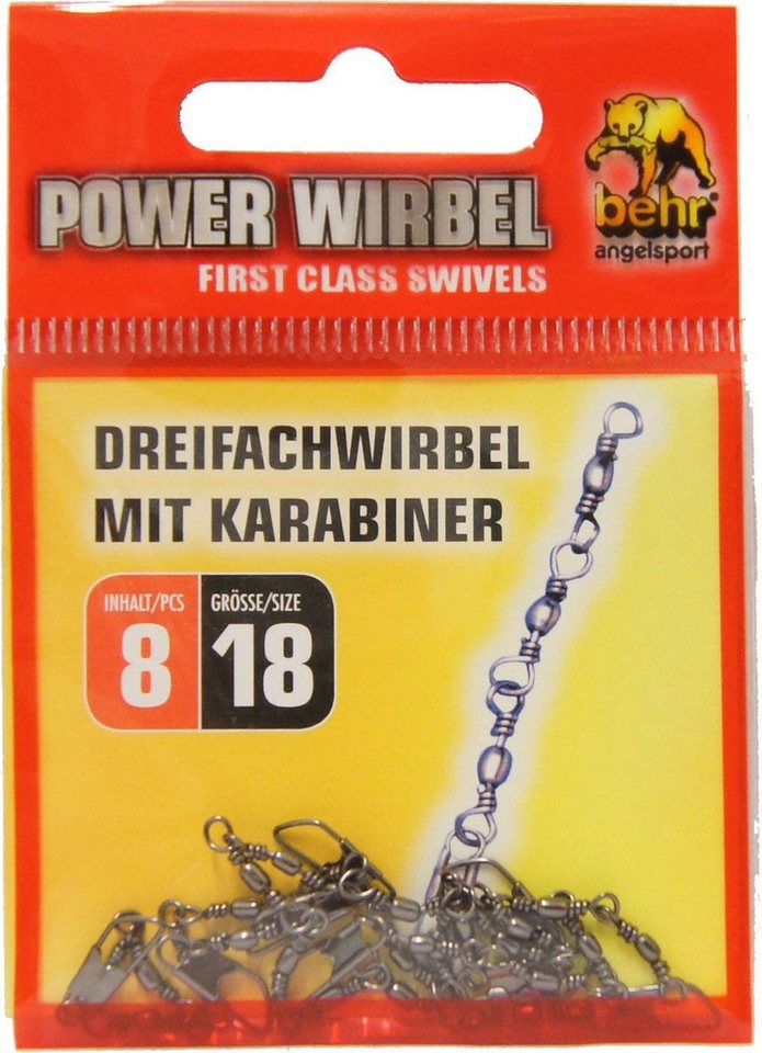 Behr Schnurverbinder Behr Dreifachwirbel - 8 Wirbel, (1-St) Behr Schnurverbinder Behr Dreifachwirbel - 8 Wirbel, (1-St) von Behr