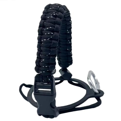 Wasserflaschengriff für Outdoor-Camping, Wasserflaschenriemen, Paracord-Griff mit Paracord-Griff, Karabiner von Beimus