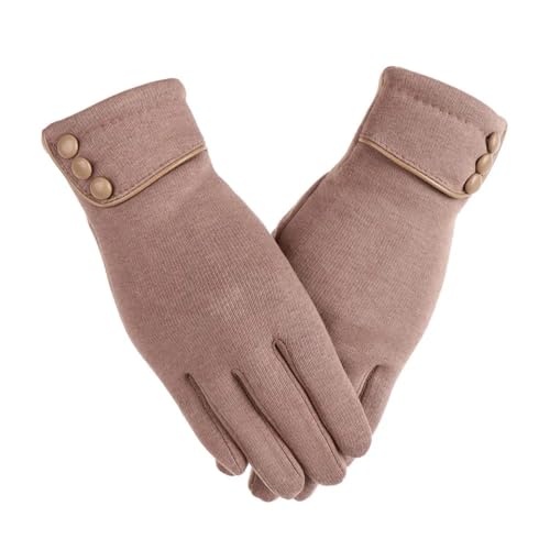 Belachick Gloves Mittens Handschuhe Winter Warm Herren Damen Frauen Touchscreen Fleece Gefütterte Thermofäustlinge Winter Warme Handschuhe Fahren Ski Winddichte Handschuhe Khaki von Belachick