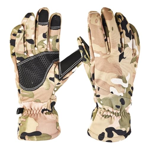 Gloves Mittens Handschuhe Winter Warm Herren Damen Outdoor-Sportarten Warm, rutschfest, Wasserdicht Touchscreen Camouflage Bergsteigen Training Mit Fleece Herbst Und Winter Skihandschuhe M 迷彩色 von Belachick