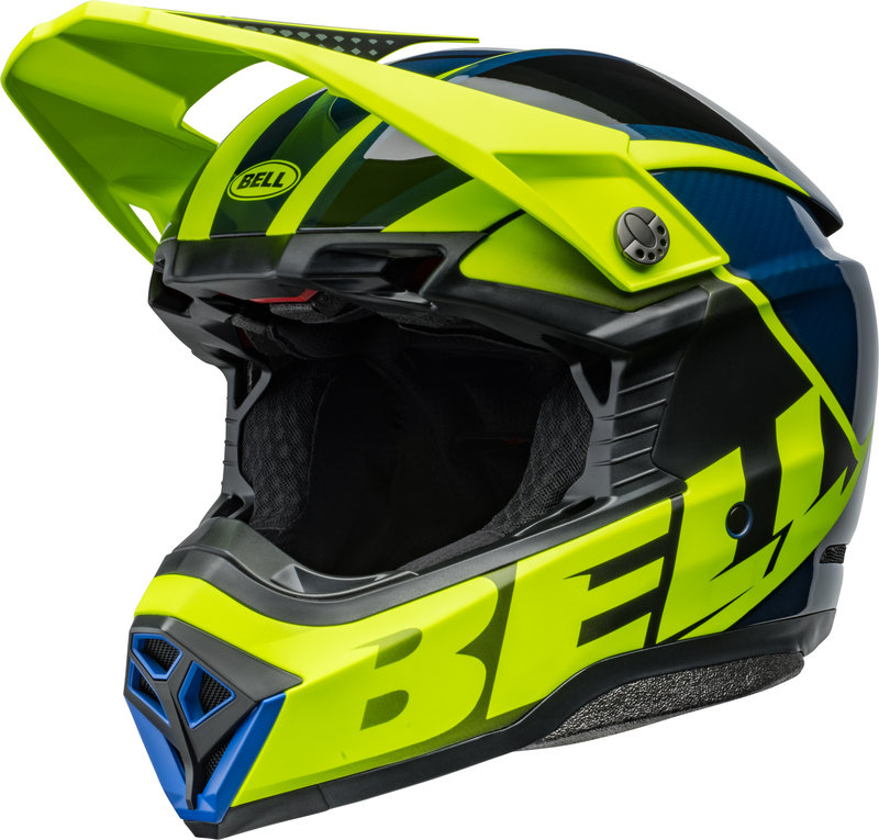 BELL Moto-10 Spherical Helm - Sliced Matte/Gloss Retina/Blue von Bell