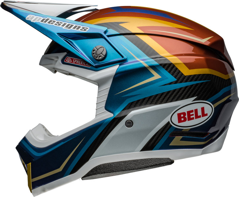 BELL Moto-10 Spherical Helm - Tomac Replica 24 Gloss White/Gold von Bell