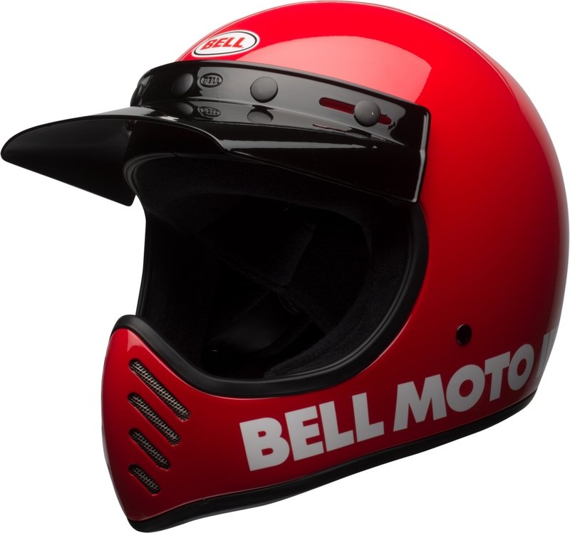 BELL Moto-3 Classic Helm - Glänzend Rot von Bell