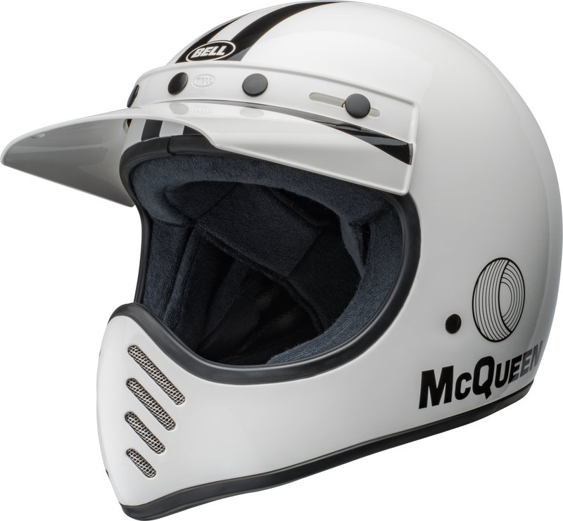BELL Moto-3 Helm - Steve McQueen Gloss White/Black von Bell