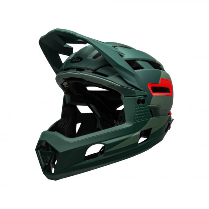 Bell Super Air R Mips Fahrradhelm matte/gloss green/infrared L von Bell