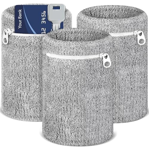 Bememo Handgelenktasche für Herren und Damen, Baumwolle, Handgelenktasche mit Reißverschluss, Armbandtasche, Kartenhalter, Geldbörse, Armband zum Joggen, Radfahren, Wandern, Aufbewahrung von Bargeld, von Bememo