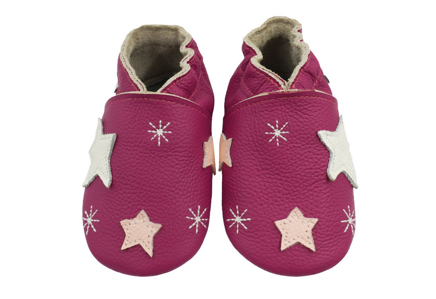 Bemesu Babyschuhe Krabbelschuhe Lauflernschuh Lederpuschen fünfzackiger Stern Hallenschuh Handgenäht, weiche, leichte, flexible, rutschfest Bemesu Babyschuhe Krabbelschuhe Lauflernschuh Lederpuschen fünfzackiger Stern Hallenschuh Handgenäht, weiche, leichte, flexible, rutschfest von Bemesu