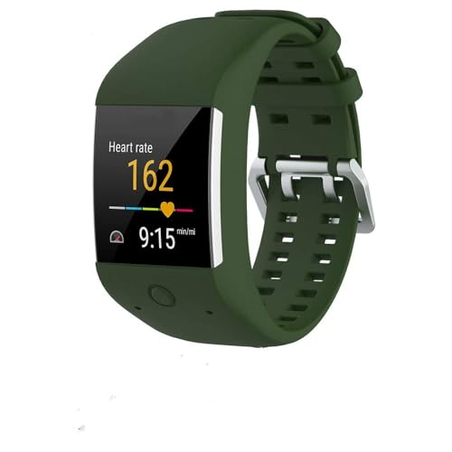 Armband für Polar M600 Watch, Silikon Ersatz Handgelenk Uhrenarmband Smartwatch Zubehör Ersatzarmband Fitness Sport Uhrband Wechselarmband für Polar M600 Uhr Gurt (Armee-grün) von Bemodst