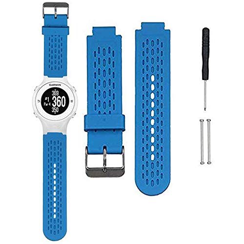 Bemodst® Generic Ersatz Silikon Uhrenarmband Band für Garmin Approach S2/S4 GPS Golf Watch, Uhrwerk Armband mit Original Schraube und zerlegen Werkzeug (Blau) von Bemodst
