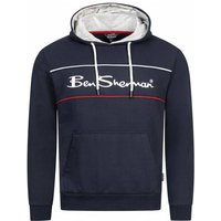 BEN SHERMAN Two Colour Panel Herren Hoodie 0067811-NAVY von Ben Sherman