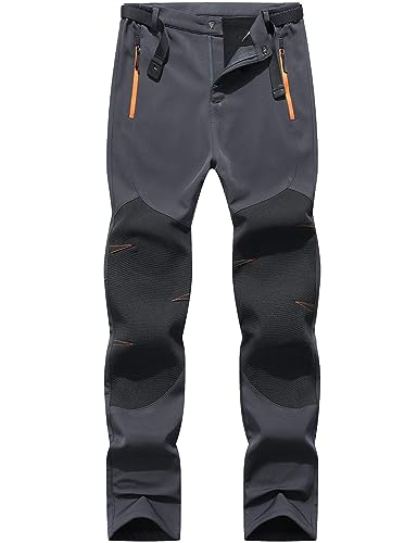 BenBoy Damen Wanderhose Wasserdicht Softshellhose Outdoorhose Winddicht Warm Gefüttert Winter Skihose Snowboardhose Trekkinghose,KZ2987W-Grey-S von BenBoy