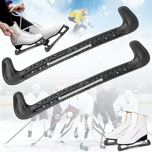 Benaton 1 Paar Eishockey Kufenschoner, Mit Spring Ice Skating Protector Für Kinder Erwachsene Eiskunstlaufschuhe, Sport Hockey Blade Guards, Verstellbarer Kufenschoner,Für Alle Größen Kürzbar(Schwarz) Benaton 1 Paar Eishockey Kufenschoner, Mit Spring Ice Skating Protector Für Kinder Erwachsene Eiskunstlaufschuhe, Sport Hockey Blade Guards, Verstellbarer Kufenschoner,Für Alle Größen Kürzbar(Schwarz) von Benaton