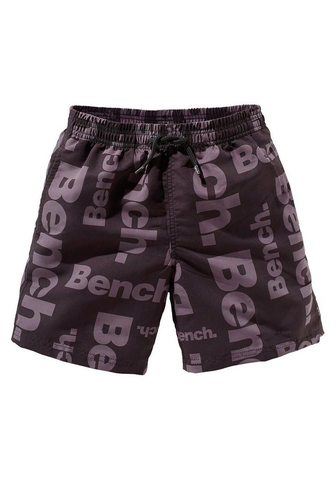 Bench. Badeshorts mit allover Logodruck von Bench.