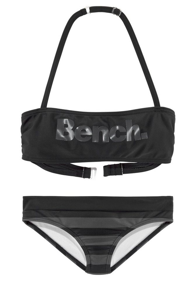 Bench. Bandeau-Bikini mit großem Logoprint von Bench.