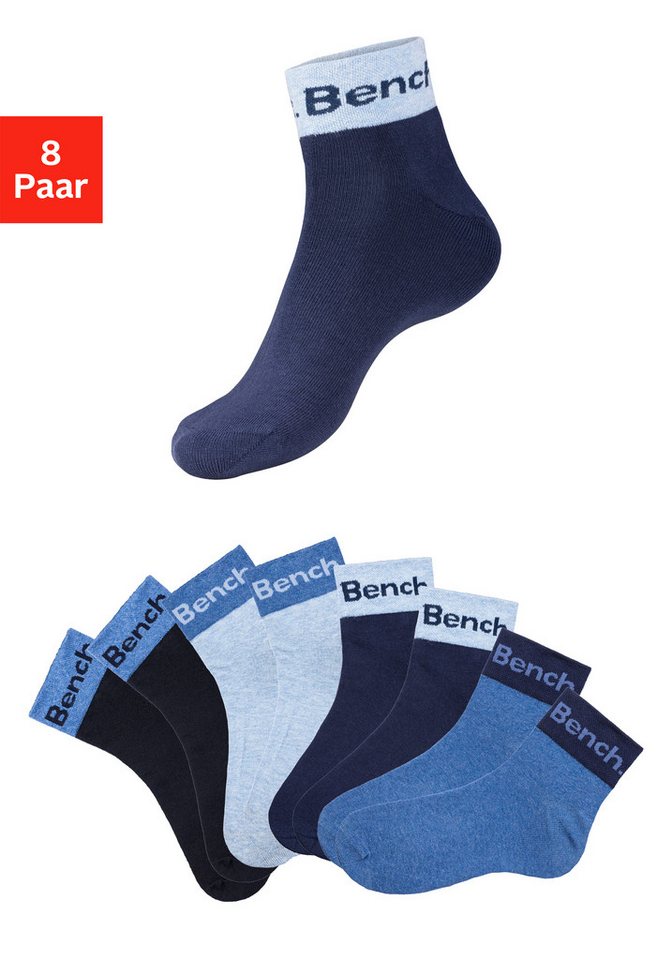 Bench. Kurzsocken (Packung, 8-Paar) mit eingestricktem Schriftzug am Bündchen von Bench.