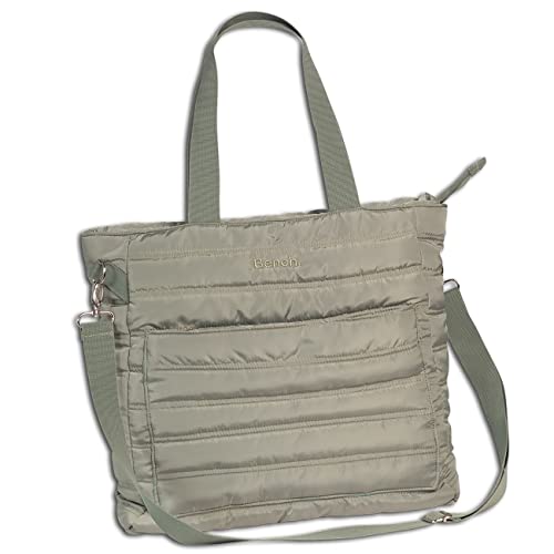Bench. Stepp Damen Tasche großer Shopper 42 x 39 x 09 cm Polyester Vol. 16 l (grau-grün) von Bench