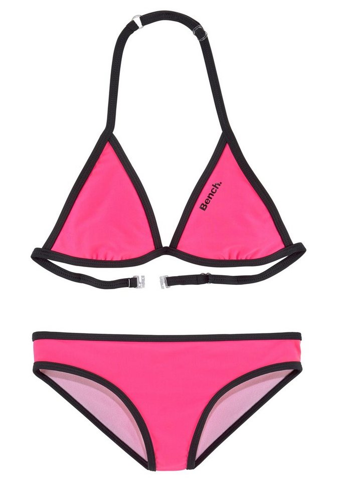 Bench. Triangel-Bikini mit Logoprint an Top und Hose von Bench.