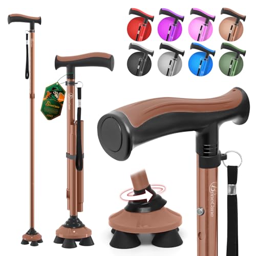 BeneCane Gehstock für Männer & Frauen Klappbar Einstellbar leicht stabil zusammenklappbare Heavy Duty mit weichen TPR T-Griff und Reisetasche BeneCane Gehstock für Männer & Frauen Klappbar Einstellbar leicht stabil zusammenklappbare Heavy Duty mit weichen TPR T-Griff und Reisetasche von BeneCane