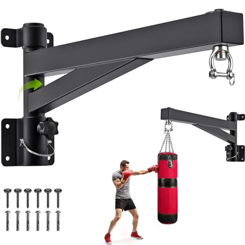 BeneLabel Boxsack Halterung, Sandsack Stand Wandhalterung 360 Rotierende Schwere Tasche Aufhänger Stillen Lager Schwenkbaren Haken für Home Gym Indoor Outdoor-Boxen Übung, 800lbs / 61cm Länge BeneLabel Boxsack Halterung, Sandsack Stand Wandhalterung 360 Rotierende Schwere Tasche Aufhänger Stillen Lager Schwenkbaren Haken für Home Gym Indoor Outdoor-Boxen Übung, 800lbs / 61cm Länge von BeneLabel