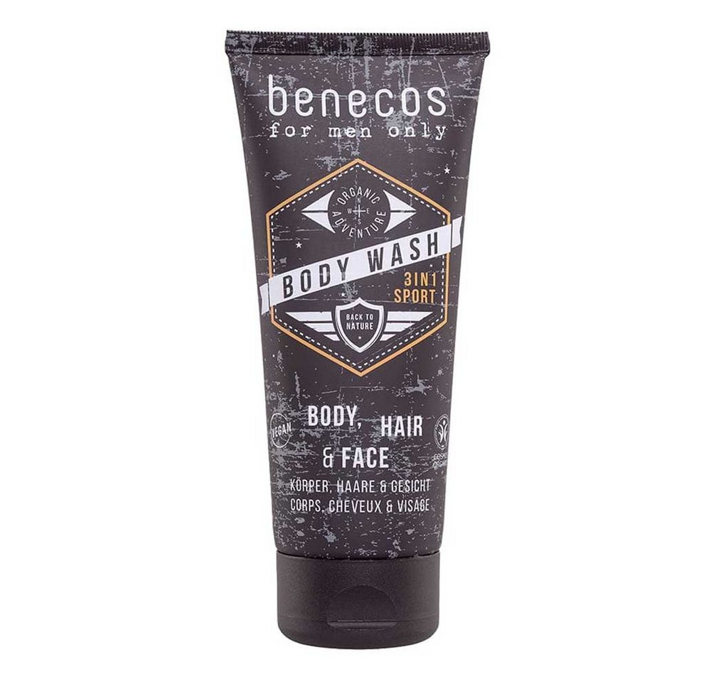 Benecos Duschgel for men only - 3in1 Body Wash Sport 200ml von Benecos