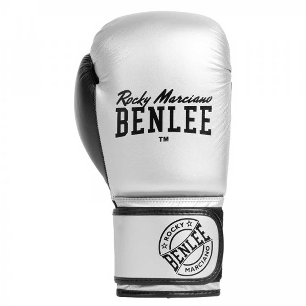 Benlee Carlos Leather Artificial Boxing Gloves Silber 10 oz von Benlee