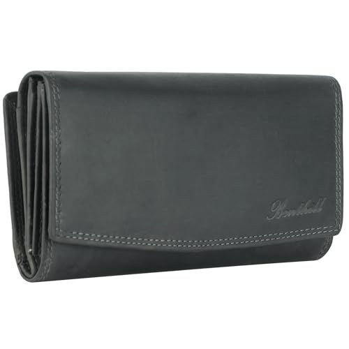 Benthill Damen Geldbörse Groß Echt Leder | Großes Portemonnaie XXL mit RFID Schutz | Vintage Echtleder Damenbörse mit vielen Kartenfächer inkl. Geschenkbox, Farbe:Olive - Grau Benthill Damen Geldbörse Groß Echt Leder | Großes Portemonnaie XXL mit RFID Schutz | Vintage Echtleder Damenbörse mit vielen Kartenfächer inkl. Geschenkbox, Farbe:Olive - Grau von Benthill
