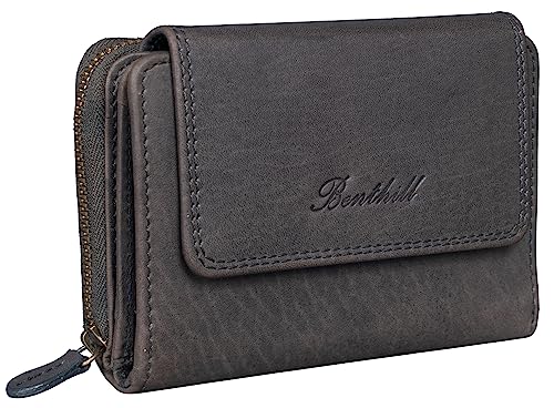 Benthill Damen Geldbörse Groß Echt Leder - Portemonnaie mit RFID Schutz - Portmonee mit vielen Kartenächer - Damenbörse inkl. Geschenkbox, Farbe:Grau Benthill Damen Geldbörse Groß Echt Leder - Portemonnaie mit RFID Schutz - Portmonee mit vielen Kartenächer - Damenbörse inkl. Geschenkbox, Farbe:Grau von Benthill