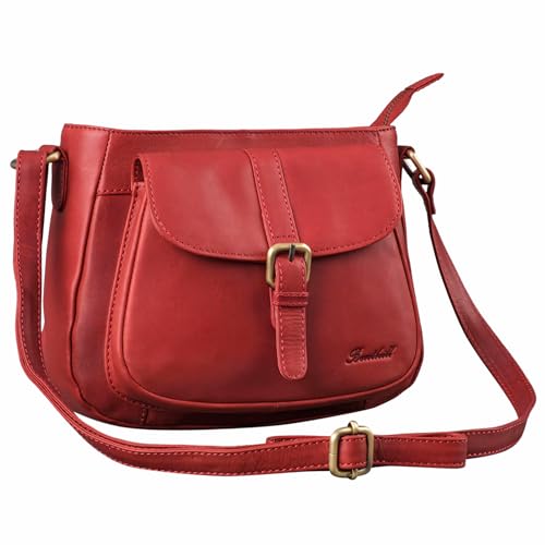 Benthill Damen Handtasche Leder - Shopper aus weichem hochwertigem Echt-Leder - Vintage Fashion Bag Beutel - Schultertasche - Umhängetaschen, Farbe:Rot Benthill Damen Handtasche Leder - Shopper aus weichem hochwertigem Echt-Leder - Vintage Fashion Bag Beutel - Schultertasche - Umhängetaschen, Farbe:Rot von Benthill