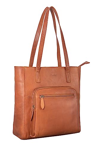 Benthill Damen Shopper Leder - Handtasche aus echtem Rindsleder - Tasche mit Reißverschluss - Schultertasche/Ledertasche - Vintage Umhängetasche, Farbe:Braun Benthill Damen Shopper Leder - Handtasche aus echtem Rindsleder - Tasche mit Reißverschluss - Schultertasche/Ledertasche - Vintage Umhängetasche, Farbe:Braun von Benthill