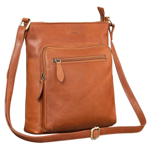 Benthill Damen Shopper Leder - Tasche aus echtem Rindsleder - Handtasche mit Reißverschluss - Schultertasche/Ledertasche - Vintage Umhängetasche, Farbe:Braun Benthill Damen Shopper Leder - Tasche aus echtem Rindsleder - Handtasche mit Reißverschluss - Schultertasche/Ledertasche - Vintage Umhängetasche, Farbe:Braun von Benthill
