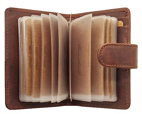 Benthill Kartenbörse aus Echt-Leder - Kartenetui für Kreditkarten - RFID Karten Geldbörse, Farbe:Braun Benthill Kartenbörse aus Echt-Leder - Kartenetui für Kreditkarten - RFID Karten Geldbörse, Farbe:Braun von Benthill
