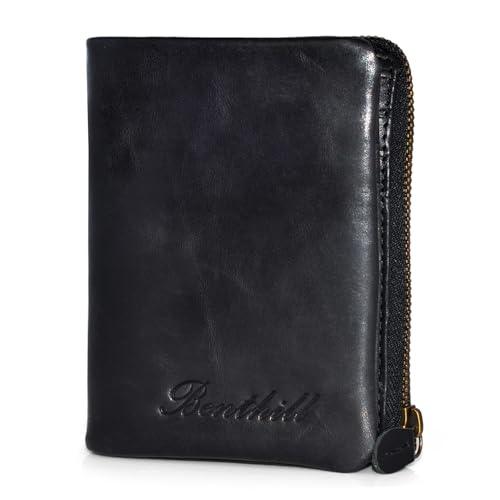 Benthill Kleine Geldbörse Echt Leder - Damen Geldbeutel mit RFID Schutz - 6 Kartenfächer - Slim-Wallet inkl. Geschenkbox, Farbe:Schwarz Benthill Kleine Geldbörse Echt Leder - Damen Geldbeutel mit RFID Schutz - 6 Kartenfächer - Slim-Wallet inkl. Geschenkbox, Farbe:Schwarz von Benthill