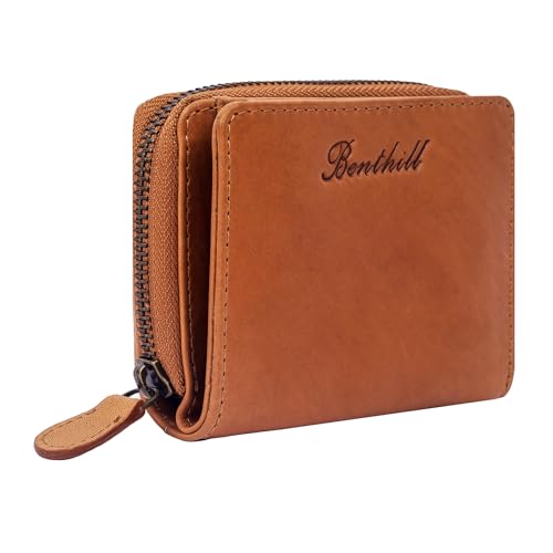 Benthill Kleine Geldbörse Echt Leder | Damen & Herren Portemonnaie mit RFID Schutz | 8 Kartenfächer | Slim-Wallet inkl. Geschenkbox, Farbe:Braun Benthill Kleine Geldbörse Echt Leder | Damen & Herren Portemonnaie mit RFID Schutz | 8 Kartenfächer | Slim-Wallet inkl. Geschenkbox, Farbe:Braun von Benthill
