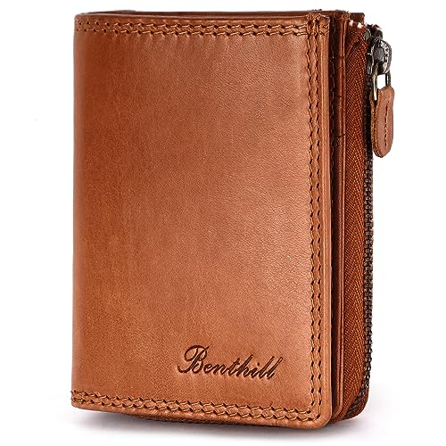Benthill Kleine Geldbörse Echt Leder | Damen & Herren Geldbeutel mit RFID Schutz | 7 Kartenfächer | Slim-Wallet inkl. Geschenkbox, Farbe:Braun Benthill Kleine Geldbörse Echt Leder | Damen & Herren Geldbeutel mit RFID Schutz | 7 Kartenfächer | Slim-Wallet inkl. Geschenkbox, Farbe:Braun von Benthill