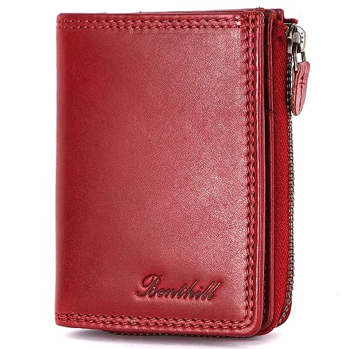 Benthill Kleine Geldbörse Echt Leder | Damen & Herren Geldbeutel mit RFID Schutz | 7 Kartenfächer | Slim-Wallet inkl. Geschenkbox, Farbe:Rot Benthill Kleine Geldbörse Echt Leder | Damen & Herren Geldbeutel mit RFID Schutz | 7 Kartenfächer | Slim-Wallet inkl. Geschenkbox, Farbe:Rot von Benthill