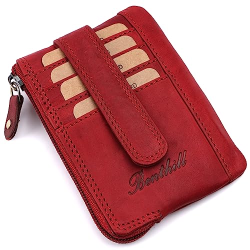 Benthill Kleines Etui Damen & Herren | Kleine schlanke Geldbörse Echt Leder mit Schlüsselring | Mini Portemonnaie mit Kartenfächer und Schlüsselfach inkl. Geschenkbox, Farbe:Rot Benthill Kleines Etui Damen & Herren | Kleine schlanke Geldbörse Echt Leder mit Schlüsselring | Mini Portemonnaie mit Kartenfächer und Schlüsselfach inkl. Geschenkbox, Farbe:Rot von Benthill