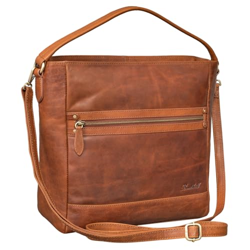 Benthill Leder Handtasche Damen | Ladies Shopper aus echtem Rindsleder | Hochwertige Frauen Schultertasche | Große Vintage Umhängetasche, Farbe:Braun Benthill Leder Handtasche Damen | Ladies Shopper aus echtem Rindsleder | Hochwertige Frauen Schultertasche | Große Vintage Umhängetasche, Farbe:Braun von Benthill