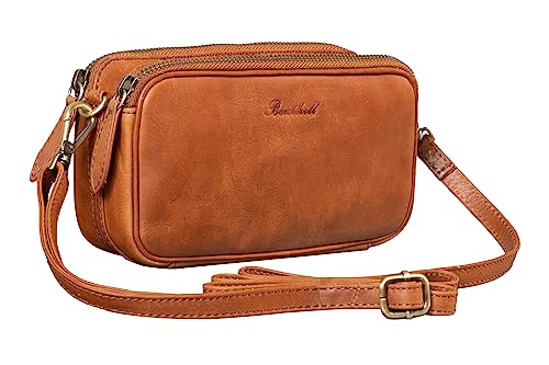 Benthill Reisetasche aus echtem Leder - Reisebrieftasche - Umhängetasche aus Rindsleder - Organizer/Bag Beutel mit viel Platz - Schultertasche - Umhängetasche, Farbe:Braun Benthill Reisetasche aus echtem Leder - Reisebrieftasche - Umhängetasche aus Rindsleder - Organizer/Bag Beutel mit viel Platz - Schultertasche - Umhängetasche, Farbe:Braun von Benthill