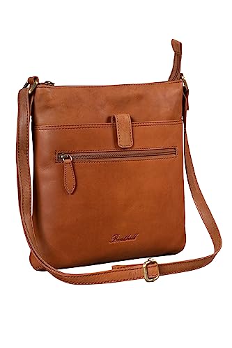 Benthill Umhängetasche Damen Leder - Shopper aus Rindsleder - Handtasche mit Reißverschluss - Schultertasche/Bag Beutel - Ledertasche, Farbe:Braun Benthill Umhängetasche Damen Leder - Shopper aus Rindsleder - Handtasche mit Reißverschluss - Schultertasche/Bag Beutel - Ledertasche, Farbe:Braun von Benthill