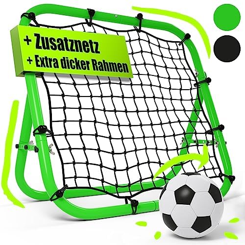 BENTSON Rebounder für Fußball Kinder und Profis I Inkl. Ersatznetz I Robuster Rahmen I Auch für Handball, Volleyball und Basketball I Rückprallwand Prellwand Fussball I Neongrün I 75x75 cm BENTSON Rebounder für Fußball Kinder und Profis I Inkl. Ersatznetz I Robuster Rahmen I Auch für Handball, Volleyball und Basketball I Rückprallwand Prellwand Fussball I Neongrün I 75x75 cm von Bentson