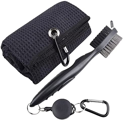 Berfea Golf-Zubehör, Golfschläger-Reinigungsset,Golfschläger-Reinigungsbürste mit Rillenreiniger, Golf-Handtuch, faltbares Golf-Pitchgabel-Reparaturwerkzeug, Golf-Geschenke für Männer Berfea Golf-Zubehör, Golfschläger-Reinigungsset,Golfschläger-Reinigungsbürste mit Rillenreiniger, Golf-Handtuch, faltbares Golf-Pitchgabel-Reparaturwerkzeug, Golf-Geschenke für Männer von Berfea
