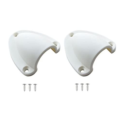 Berfi Life 2 Stück Marine Draht-Kabel-Lüftungsabdeckung mit 6 Schrauben, Kunststoff-Klapphülle für Boot, Yacht Berfi Life 2 Stück Marine Draht-Kabel-Lüftungsabdeckung mit 6 Schrauben, Kunststoff-Klapphülle für Boot, Yacht von Berfi Life