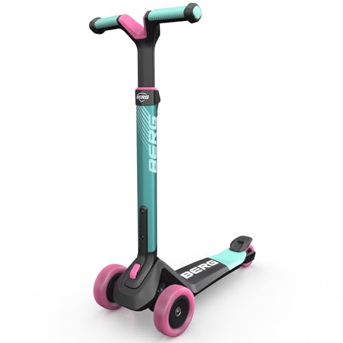 BERG Nexo Foldable Kinderroller | Scooter | Klappbar, sicher & mitwachsend | Höhenverstellbar von 67-83cm | Kinderscooter | Ergonomische Bremse | Lehnensteuerung | Für Kinder von 2-12 Jahren | Lime von Berg