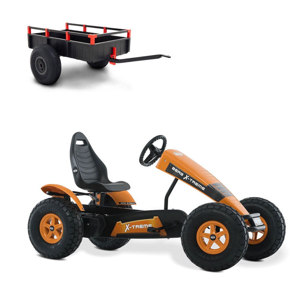 Berg Go-Kart BERG Gokart XXL X-Treme E-Motor Hybrid orange E-BFR mit Anhänger von Berg