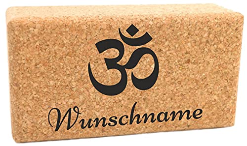 Yogablock Kork personalisert Motiv: OM + Name - 22.5 x 12 x 7.5cm - Dein eigener Yoga Block mit Lasergravur Yogablock Kork personalisert Motiv: OM + Name - 22.5 x 12 x 7.5cm - Dein eigener Yoga Block mit Lasergravur von BergWald