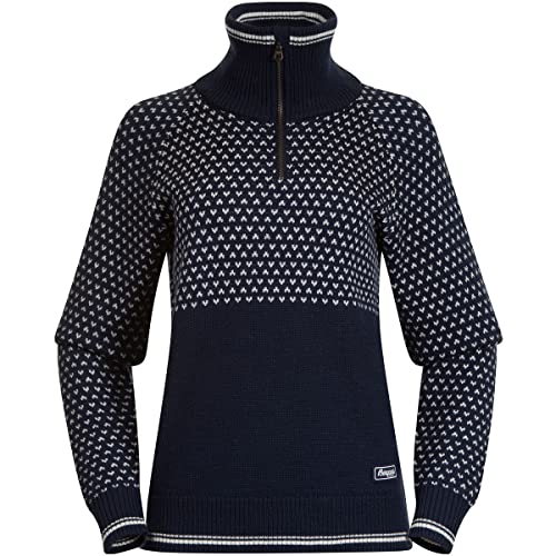 Bergans Alvdal Wollpullover mit 1/2 Reißverschluss Damen blau Bergans Alvdal Wollpullover mit 1/2 Reißverschluss Damen blau von Bergans